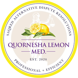 SAQRED ALTERNATIVE DISPUTE RESOLUTIONS QUORNESHA LEMON MED. EST. 2020 PROFESSIONAL + EFFICIENT trademark