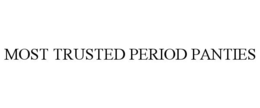 MOST TRUSTED PERIOD PANTIES trademark