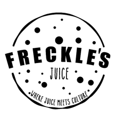 FRECKLE'S JUICE WHERE JUICE MEETS CULTURE trademark