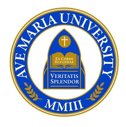 AVE MARIA UNIVERSITY MMIII EX CORDE ECCLESIAE VERITATIS SPLENDOR trademark