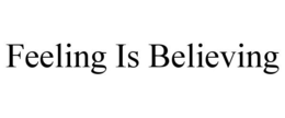 FEELING IS BELIEVING trademark