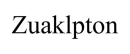 ZUAKLPTON trademark