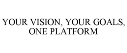 YOUR VISION, YOUR GOALS, ONE PLATFORM trademark