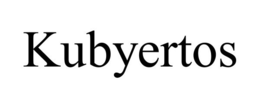 KUBYERTOS trademark
