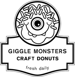GIGGLE MONSTERS CRAFT DONUTS FRESH DAILY trademark