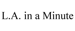 L.A. IN A MINUTE trademark