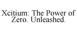 XCITIUM: THE POWER OF ZERO. UNLEASHED. trademark