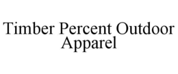 TIMBER PERCENT OUTDOOR APPAREL trademark