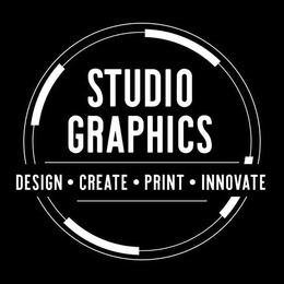 STUDIO GRAPHICS DESIGN CREATE PRINT INNOVATE trademark