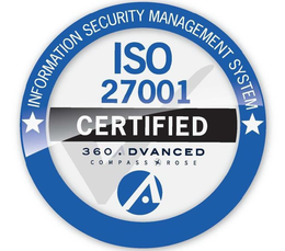 INFORMATION SECURITY MANAGEMENT SYSTEM IS0 27001 CERTIFIED 360 ADVANCED COMPASS ROSE trademark