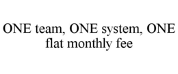 ONE TEAM, ONE SYSTEM, ONE FLAT MONTHLY FEE trademark