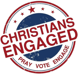 CHRISTIANS ENGAGED PRAY VOTE ENGAGE trademark