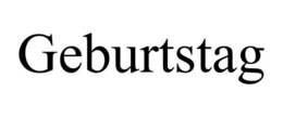 GEBURTSTAG trademark