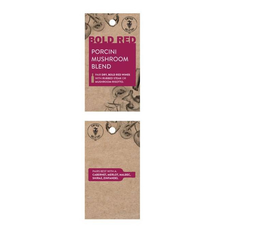 TIPSY BLEND CO BOLD RED PORCINI MUSHROOM BLEND PAIR DRY, BOLD RED WINES WITH RUBBED STEAK OR MUSHROOM RISOTTO. PAIRS BEST WITH A: CABERNET, MERLOT, MALBEC, SHIRAZ, ZINFANDEL trademark
