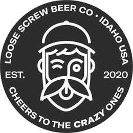 LOOSE SCREW BEER CO. IDAHO USA EST. 2020 CHEERS TO THE CRAZY ONES trademark