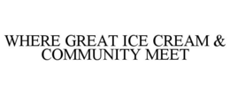 WHERE GREAT ICE CREAM & COMMUNITY MEET trademark