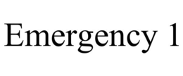 EMERGENCY 1 trademark