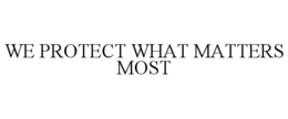 WE PROTECT WHAT MATTERS MOST trademark
