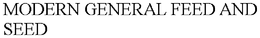 MODERN GENERAL FEED AND SEED trademark
