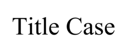 TITLE CASE trademark