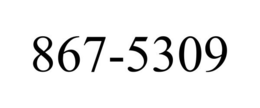 867-5309 trademark