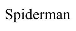 SPIDERMAN trademark