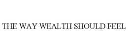 THE WAY WEALTH SHOULD FEEL trademark