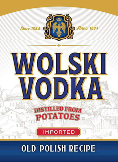 WOLSKI VODKA OLD POLISH RECIPE DISTILLED FROM POTATOES SINCE 1884 ANNO 1884 IMPORTED trademark