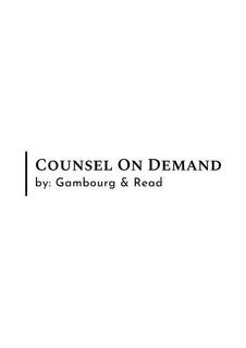 COUNSEL ON DEMAND BY: GAMBOURG & READ trademark