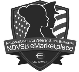 NATIONAL DIVERSITY VETERAN SMALL BUSINESS NDVSB EMARKETPLACE E ONE TO MANY trademark
