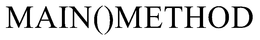 MAIN()METHOD trademark