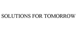 SOLUTIONS FOR TOMORROW trademark