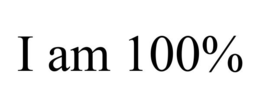 I AM 100% trademark