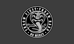 THROW FIRST · THROW HARD  ·NO MERCY ·THROWBRA KAI trademark