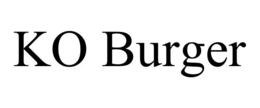 K.O. BURGER trademark