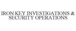 IRON KEY INVESTIGATIONS & SECURITY OPERATIONS trademark