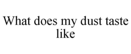 WHAT DOES MY DUST TASTE LIKE trademark