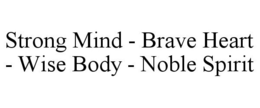STRONG MIND - BRAVE HEART - WISE BODY - NOBLE SPIRIT trademark