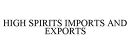 HIGH SPIRITS IMPORTS AND EXPORTS trademark