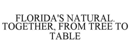 FLORIDA'S NATURAL. TOGETHER, FROM TREE TO TABLE trademark