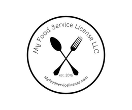 MY FOOD SERVICE LICENSE LLC EST. 2016 MYFOODSERVICELICENSE.COM trademark