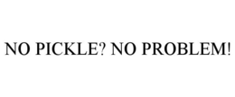 NO PICKLE? NO PROBLEM! trademark