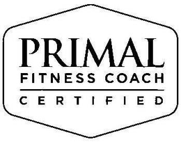 PRIMAL FITNESS COACH CERTIFIED trademark