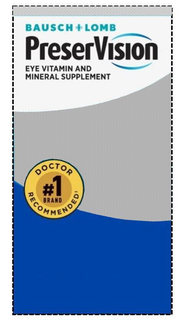 BAUSCH + LOMB PRESERVISION EYE VITAMIN AND MINERAL SUPPLEMENT DOCTOR RECOMMENDED #1 BRAND trademark