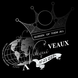 VIKQUI VEAUX QUEEN OF THEM ALL 10.23.2006 WELCOME TO THE WORLD OF FASHION GLAMOUR LIFE LOVE SUCCESS WEALTH THE FUTURE VV LXVI trademark