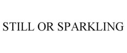 STILL OR SPARKLING trademark