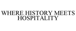 WHERE HISTORY MEETS HOSPITALITY trademark