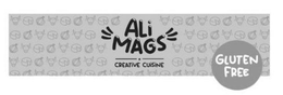 ALI MAGS CREATIVE CUISINE GLUTEN FREE trademark