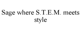 SAGE WHERE S.T.E.M. MEETS STYLE trademark