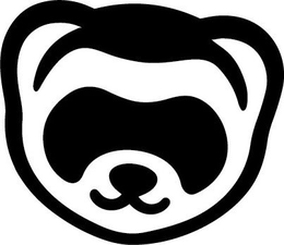 BLACK FERRET HEAD WITH WHITE ON INSIDE trademark